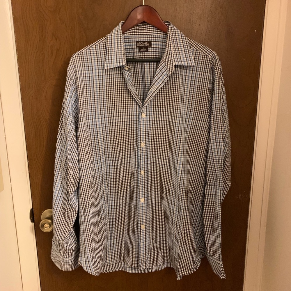 Michael Mk Tri Color Checker Button Down - image 1